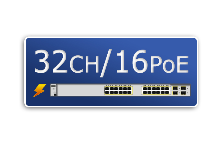 32CH/16POE